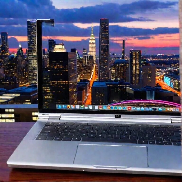 Laptop showing a website